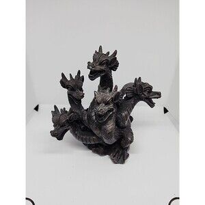 5 Headed Hydra Dragon Incense Burner Elegant Expressions Hosley 9.5" Black